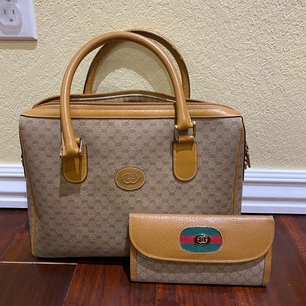 Vintage Gucci Satchel and Wallet